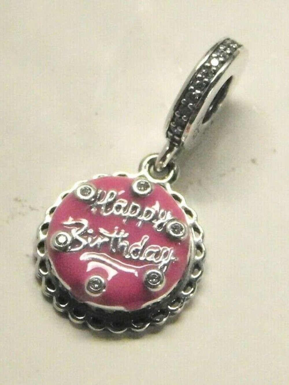 Pink Birthday Cake Dangle Charm Pandora Make a Wish All the Best